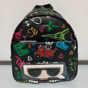Karl Lagerfeld Paris™ Maybelle Collection Graffiti in Paris Mini Backpack-NWT